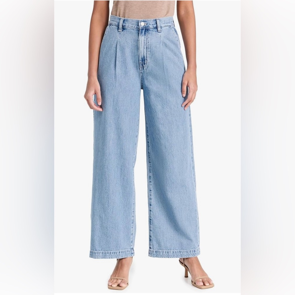 NWT! Madewell The Harlow Wide-Leg Jean Classic Blue Trouser Style Jeans